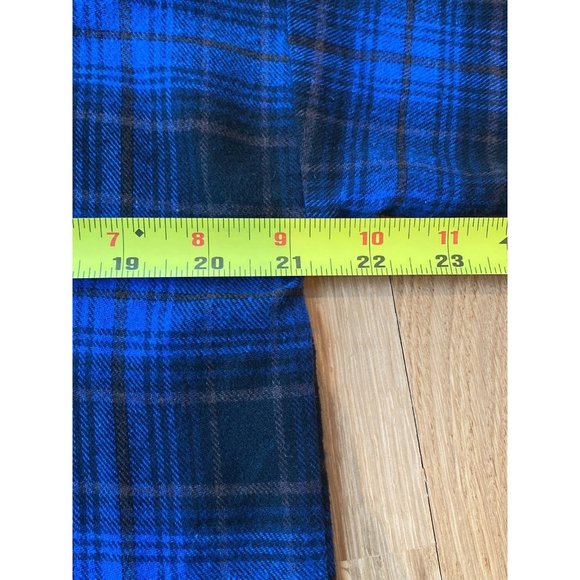 Vici Women’s Top Button-Down Plaid Flannel Shirt Blue Small - Picture 5 of 10